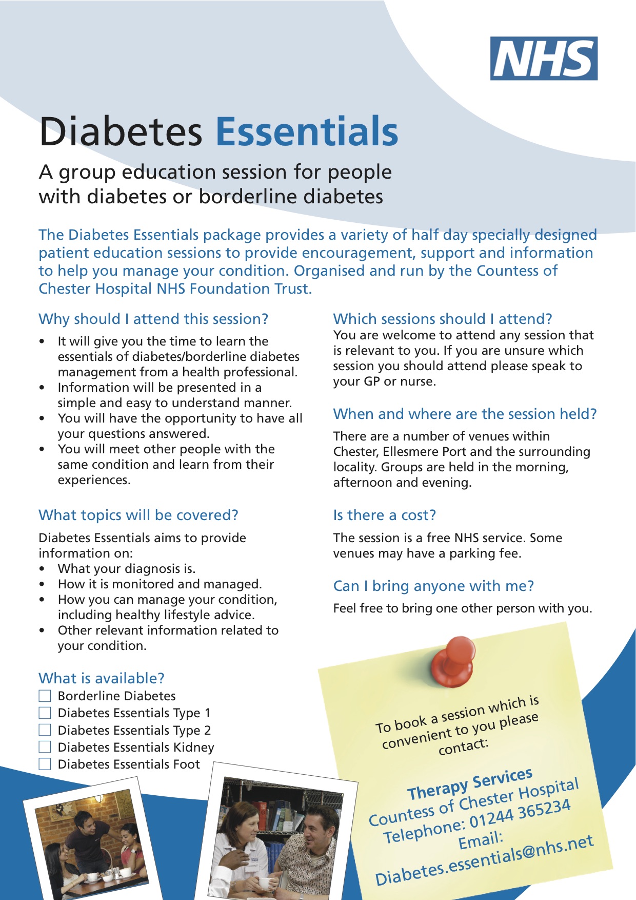 NHS Diabetes Essentials - free weekly sessions - Beehive Healthcare